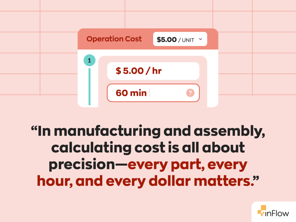 “In manufacturing and assembly, calculating cost is all about precision—every part, every hour, and every dollar matters.”