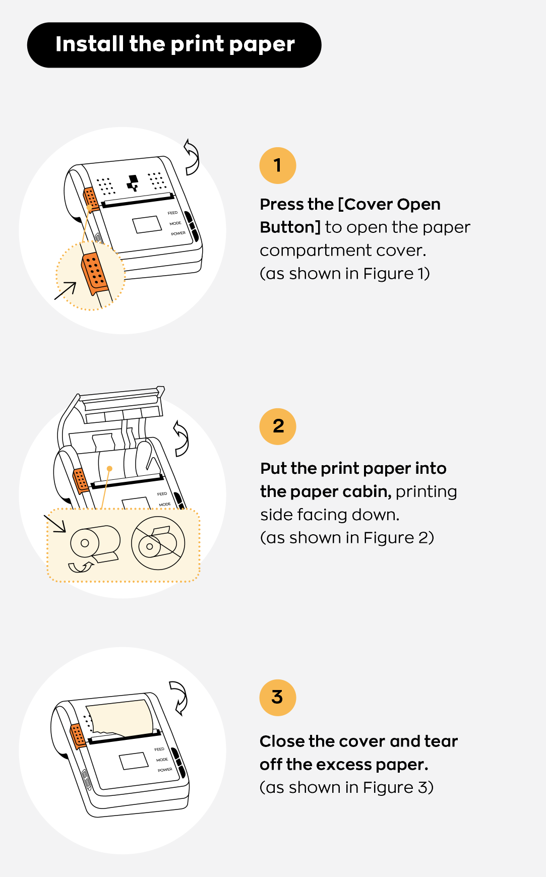The Quick Guide pamphlet on how to set up the printer.