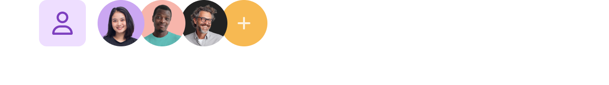 A user icon beside photos of three inFlow customers